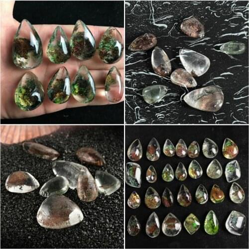 Quartz Crystal Pendant Yoga Chakra Reiki Polished Heal Stones Natural Ghost Phantom Gem Specimen Healing Stone Minerals Pendant