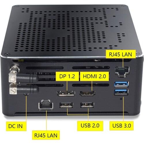 HYSTOU Intel Mini PC i9 10980HK 10880H I7 10750H 2 Lans 2*DDR4 64GB 2*M.2 PCIE+SATA Gaming Computer Win10 Pro 4K HDMI DP AC WiFi