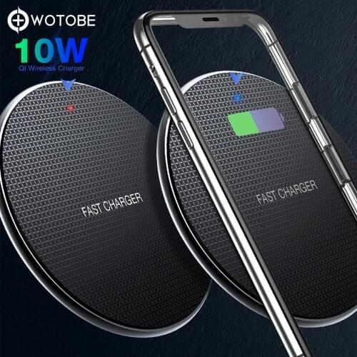 Mobile phone charger 10W 7.5W 5W Qi Wireless Charger QC3.0 for iPhone 11/11pro/xr 8/8 Plus/ S10/S9/S8/S7/Note 8/9/10 MI8 P20/30