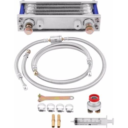 Motorcycle 65ml Oil Cooler Engine Oil Cooling Radiator System Kit for Honda GY6 Engine Motorcycle Oil Cooler Motor Accesories