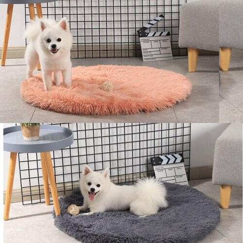 Fluffy Fleece Cat Bed Sleeping Cushion Soft Pet Dog Blanket Dog Bed Mat Long Plush Warm Double Layer Fluffy Deep Sleeping Cover