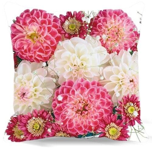 Soft Pillow case Yellow Orange Chrysanthemum 16" 18" 19" 9 style Flowers throw cushion cover for Home car sofa decor Gift