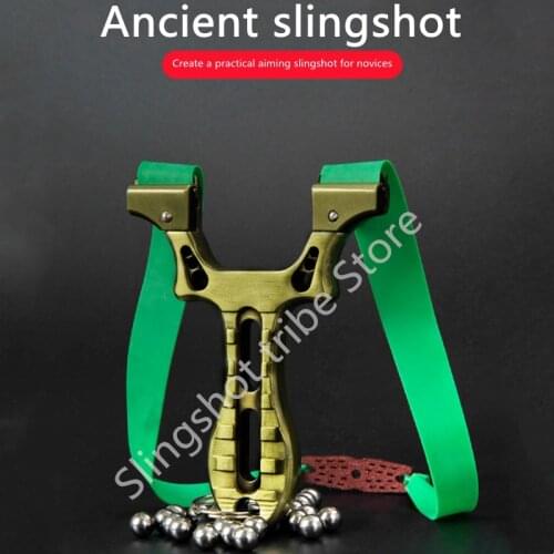 2021 New Flat Leather Free Rubber Band Fast Compression Slingshot Fiber Optic Sighting Point Outdoor Sports Accessory Set