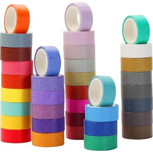NEW-60 Rolls 15mm Wide Washi Masking Tape Set,Colourful Rainbow Tape for DIY Crafts, Journals,Planners,Scrapbooking,Wrapping