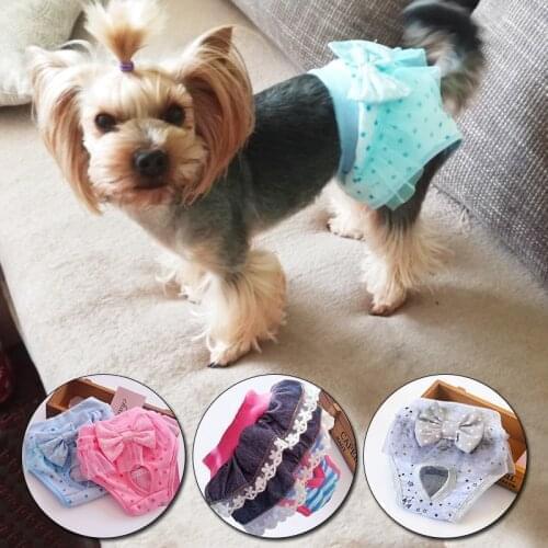 Pet Diaper Sanitary Physiological Washable Female Dog Shorts Panties Menstruation Lovely Underwear Puppy Briefs