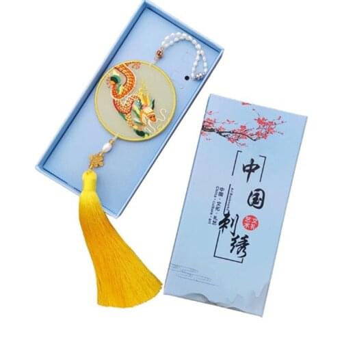 Tassel Chinese Style Car interior Hanging Ornaments Double side Hand Embroidery Patterns Home Decoration Auto Pendant Gifts