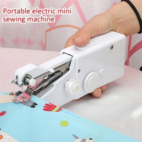 Hand Held Electric MINI Sewing Machine Portable Manual Sewing Machine Household Needlework Cordless Handwork Tools Accessories