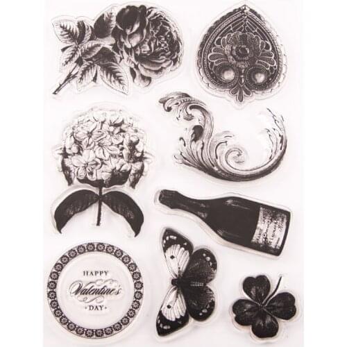 Silicone RUBBER Clear Stamps CUTTING DIES For Scrapbooking Flowers LETTERS DIY PAPER Album Cards MAKING EMBOSSING FOLDER MOLD