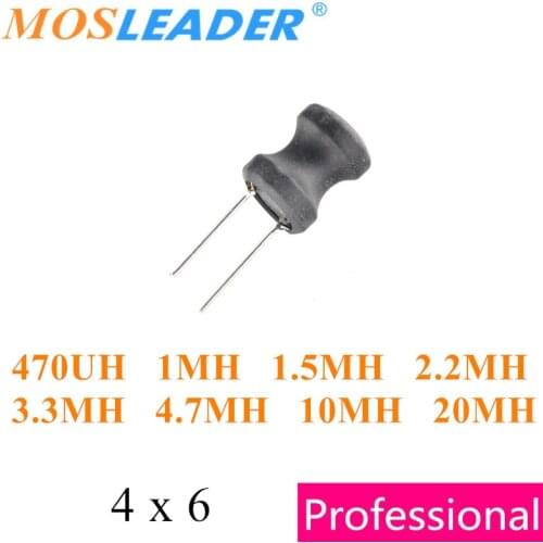 Mosleader 1000pcs 4x6 0406 470UH 1MH 1.5MH 2.2MH 3.3MH 4.7MH 10MH 20MH 4*6 DIP H Power inductors