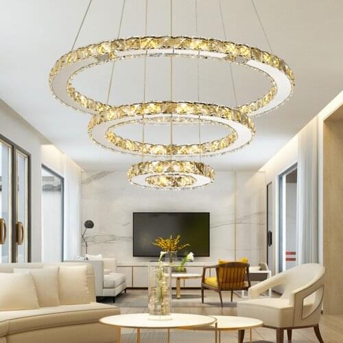 Modern LED Crystal Chandelier Lights Lamp For Living Room Cristal Lustre Chandeliers Lighting Pendant Hanging Ceiling Fixtures