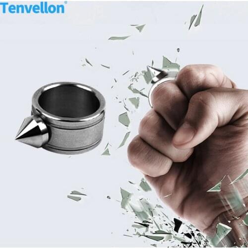 Self Defense Supplies Stinger Finger Ring Chain Defense EDC Stainless Chain Finger Defense Ring Self Defense