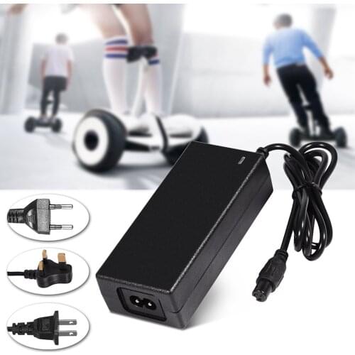 42V 2A Power Adapter Charger For Compatible For 6.5, 8, And 10 Inches Smart Scooters With 2 Wheels With 3p Balance Interface