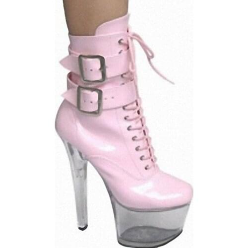 LAIJIANJINXIA New Hot Sale sexy 15cm high heel shoes,womens ankle boots,platform pumps shoes,fashion buckle PU leather boots