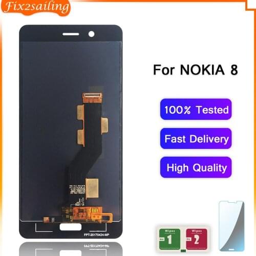 Fix2sailing For Nokia 8 N8 TA-1012 TA-1004 TA-1052 LCD Display Touch Screen Digitizer Assembly For Nokia 8 LCD Replacement Parts