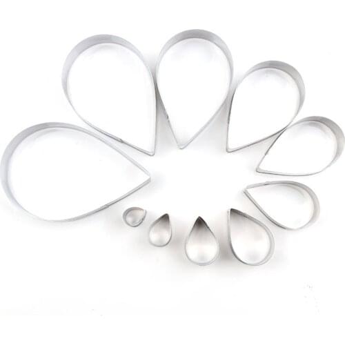10Pcs Petal Drop Rose Cutting Die Cutters Bread Making Baking Mould Fondant Mold Biscuit Craft DIY Family