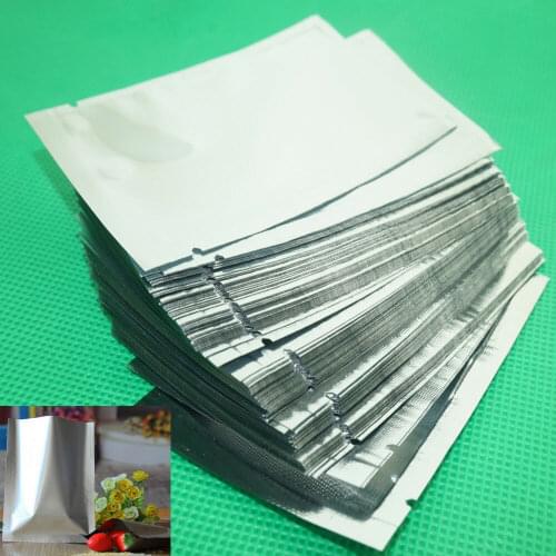 100pcs Silver Aluminum Foil Mylar Bag Vacuum Bag Sealer Food Storage Package 100