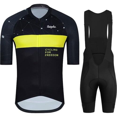 2021 Ralvpha Cycling Jersey Team Cycling Clothing Suits MTB Cycling Clothes Bib Shorts Set Men Bike Ropa Ciclismo Triathlon