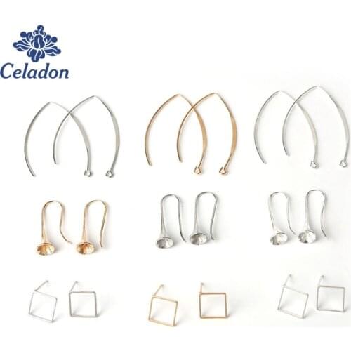 6-20pcs/lot Copper Metal Earring Hooks Clasp Earring Findings For Diy Jewelry Fashion Vintage Earrings Danglers Crafts