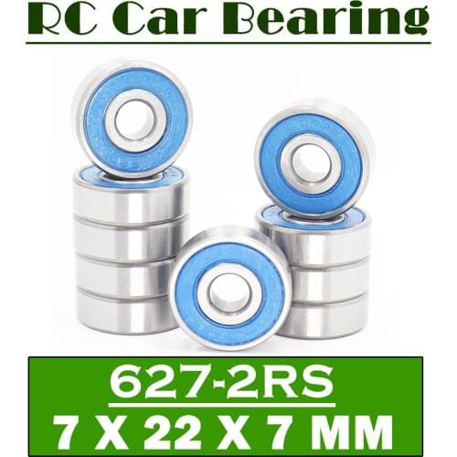 627RS Bearing 10PCS 7x22x7 mm ABEC-3 Hobby Electric RC Car Truck 627 RS 2RS Ball Bearings 627-2RS Blue Sealed
