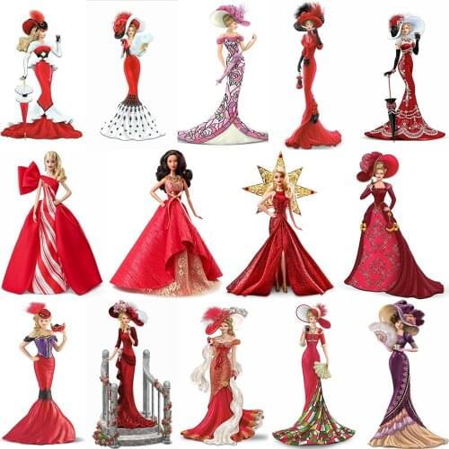 Diamonds Painting 5d Diy Full of round Diamond home embroidery art Decoration Bright red dress female Elegant 30x60 size