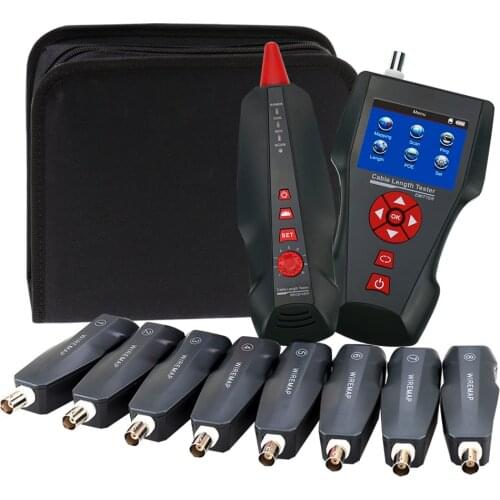 Handheld Tester with 8 Remote Identifier Cable Wire Tracker RJ45 RJ11 Digital Handheld Tester BNC Cable Length PoE PING