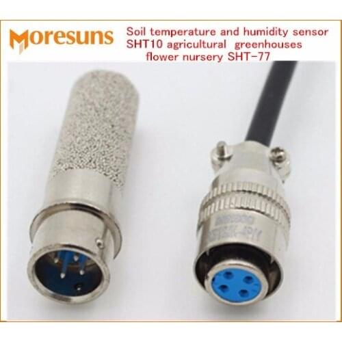 2pcs Soil Temperature and Humidity Sensors SHT10 Agricultural Greenhouses Flower Nursery SHT-77 Waterproof Probe Sensors