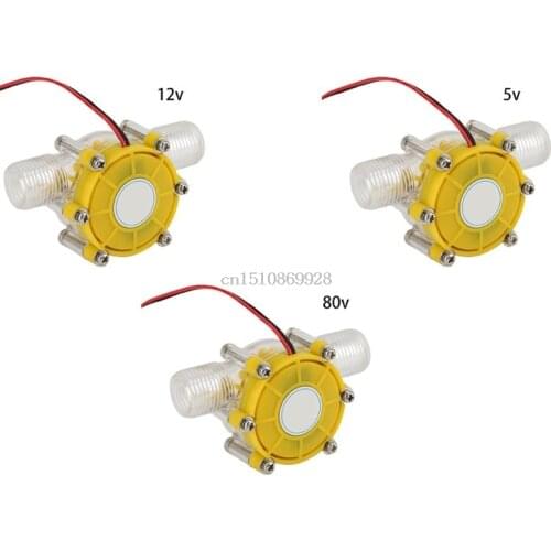 DC 5V/12V/80V 10W Water Flow Pump Mini Turbine Flow Conversion Hydro Generator
