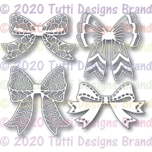 Fancy Bows 2021 Metal Cutting Dies for DIY Scrapbooking and Card Making Decor Embossing Craft No Stamp