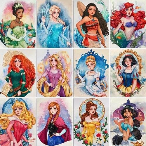 Disney Princess Series 5D DIY Diamond Painting Jasmine/Aisha Cross Stitch Kit Mosaic Embroidery Home Decoration Painting