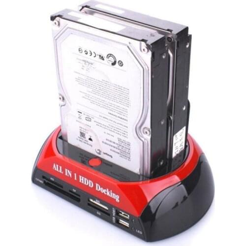 Usb2.0 IDE SATA Dual External Enclosure Box Case All In 1 Hd / HDD Dock / Hard Drive / Hard Disk Drive Hdd 2.5 3.5 Inch Drive