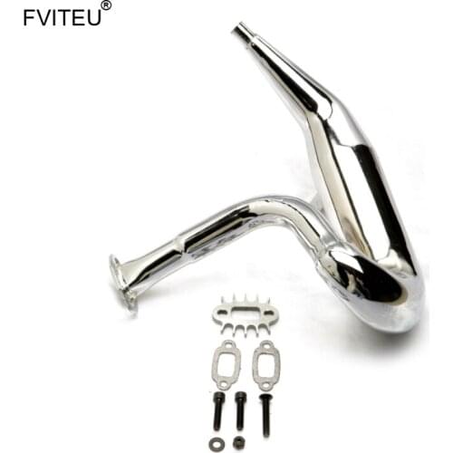 FVITEU Metal Exhaust pipe tuned pipe for 1/5 ROVAN Baja 5FC Rc Car Parts