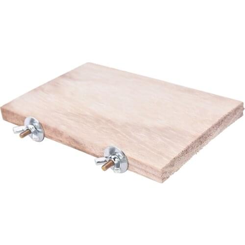 10*15cm Parrot Bird Cage Perches Pet Hamster Rectangle Square Wooden Stand Platform Square