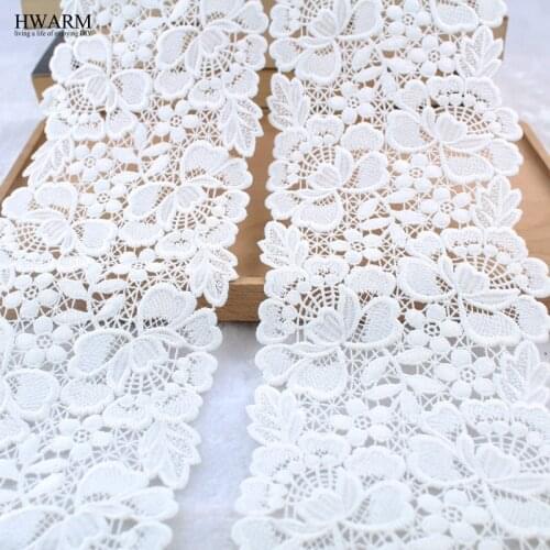 African lace fabric 2019 high quality lace wedding decoration trim DIY 5yard Watersoluble milk silk embroidery wide lacefabrics