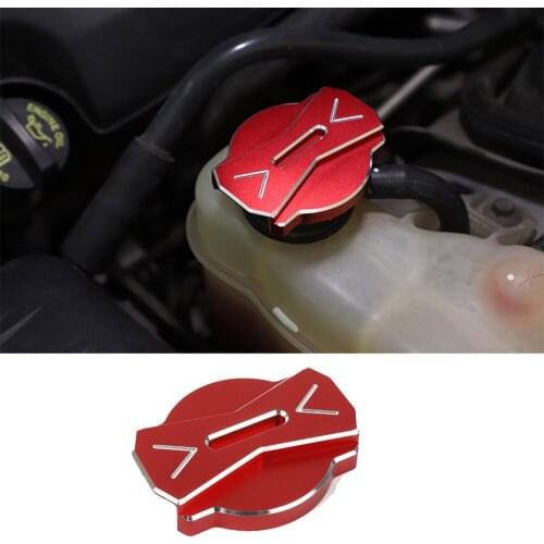 Aluminium Alloy Red Radiator Cap Cover Decorative Trim Fit for Dodge Challenger Charger 2009+ Chrysler 300C 2012+ Accessories