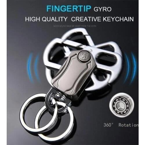 Multifunctional Heavy Duty Keychain Corkscrew Cool Keychain 360 Degree Bearing Silent Rotation Design Key Ring Mens Fashion Key