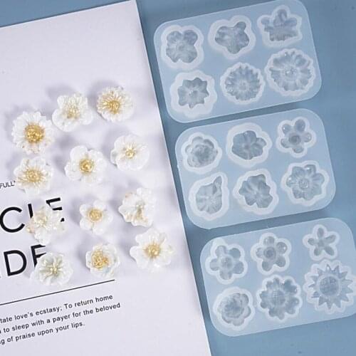 Flower Silicone Mold Daisy Mold Flower Mold Floral Cabochon Mold Epoxy Resin Crafts Jewelry Tools UV Resin Mold