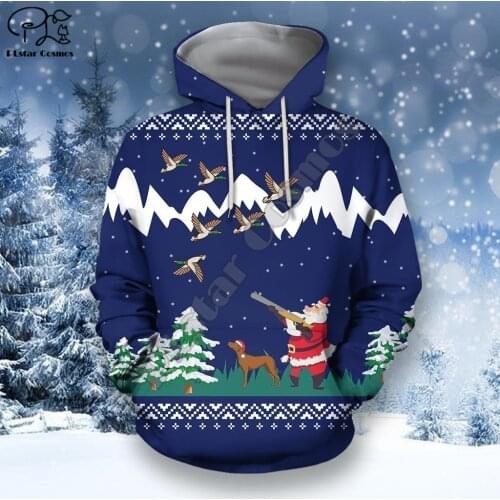 PLstar Cosmos Merry Christmas Santa Claus 3D Printed Hoodies Sweatshirts Zip Hooded For Men And Women Casual Streetwear Style-29