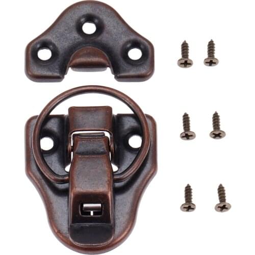 Vintage Lock Iron Jewelry Chest Gift Box Toggle Latch Suitcase Case Buckles Toggle Hasp Latch Catch Clasp 68x38mm