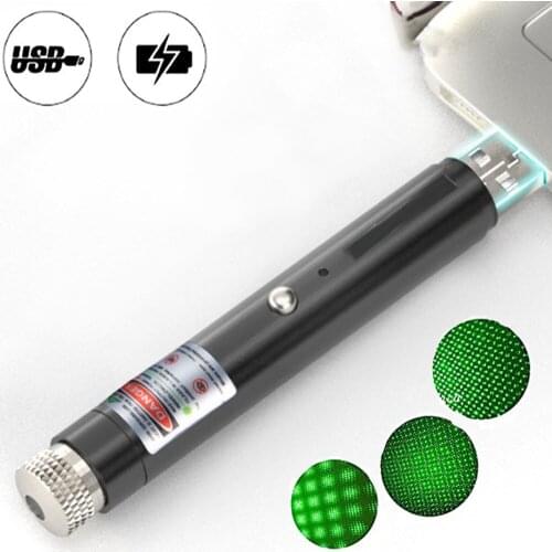 USB Charge Green Red Laser Sight Laser Pointer Light 532nm 5mw High Power Device Lazer PPT military laser demonstrator