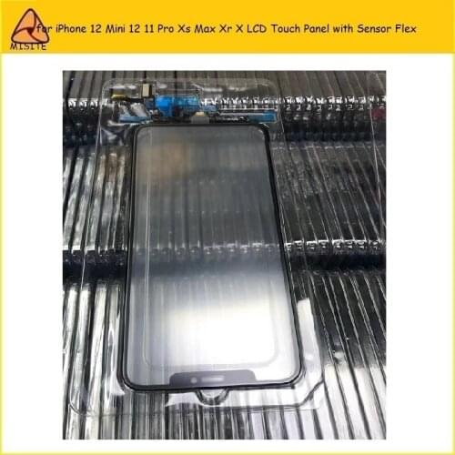 10Pcs inner Parts for iPhone 12 Mini 12 11 Pro Xs Max Xr x LCD Touch Screen Digitizer Panel Front Outer Glass Lens with Sensor