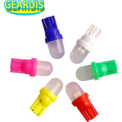 100pcs AC 6.3V 6V 194 T10 #555 Led Lights Non Polarity milk lens for Pinball Game Machine Led Bulbs white red blue yellow orange