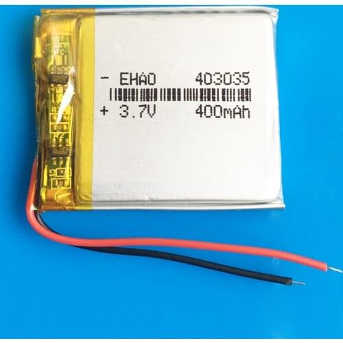 3.7V 400mAh 403035 rechargeable li ion battery li polymer lithium batteries for MP3 MP4 GPS DVD bluetooth recorder e-book camera