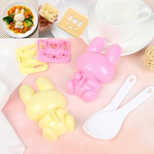 3Pcs/set Reusable Rice Ball Maker Cute Cartoon Rice Mold DIY Sushi Maker Bento Accessories Sushi Decoration