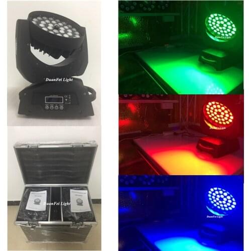 4Pcs/Case Stage Wedding Party Light 36x18w Rgbwauv 6in1 Wash Led Moving Head Zoom