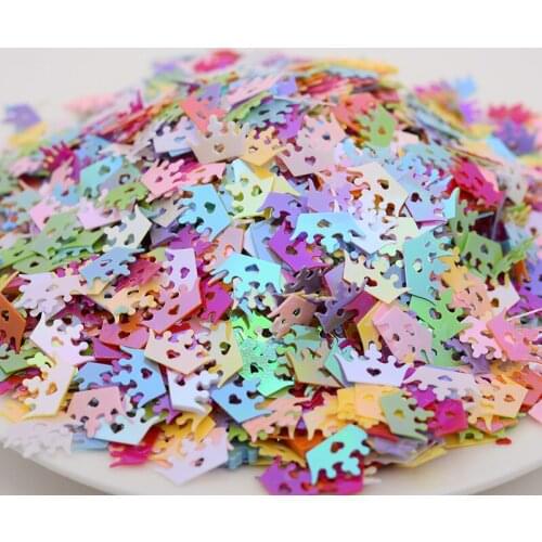 500g/lot 11mm Crown Sew Shiny Sequin Sequins Sprinkles for Party Christmas Santa