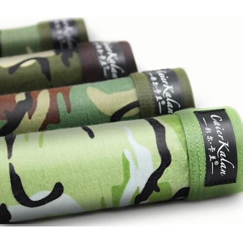 4pcs/lot Camouflage Boxer Men Underwear Male Sexy Boxershorts Underwear Boxers Homme Breathable Underpants Men panties cuecas