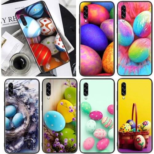 Easter eggs for Samsung Galaxy A90 A80 A70 A60 A50 A40 M30 A20E A2Core A10S A10E Soft Black Phone Case
