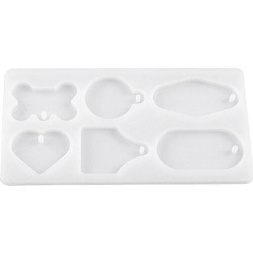 DIY Epoxy Mold New Dog Bone Tag Pendant Silicone Mold Manual Mirror