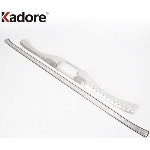 For Toyota Alphard Vellfire 2016-2018 2019 Steel Inner Outer Rear Bumper Protector Sill Trunk Trim Accessories Car Styling