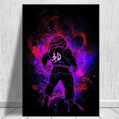 Evil Fighter Anime Art Canvas Wall Print Modern Poster Wall Pictures Living Room Decor No Frame